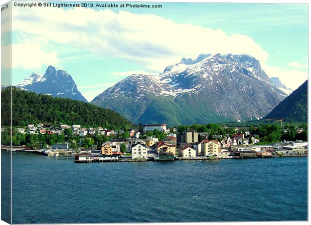 Fjord Town Canvas Print by Bill Lighterness