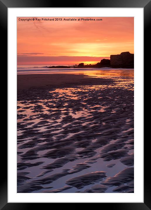 South Shields Beach Sunrise Framed Mounted Print by Ray Pritchard