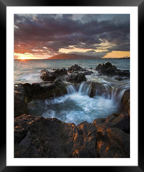 Sunset Caldron Framed Mounted Print by Mike Dawson