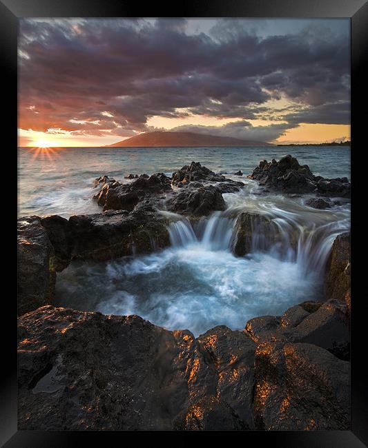 Sunset Caldron Framed Print by Mike Dawson