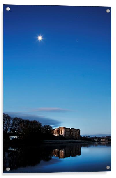 Carew Castle at Dawn Acrylic by Simon West