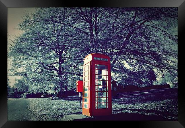 The red telphone box and post box Framed Print by leonard alexander