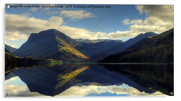 Buttermere Panorama Acrylic by Jamie Green