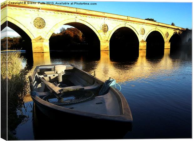 Coldstream river tweed Canvas Print by Glenn Potts