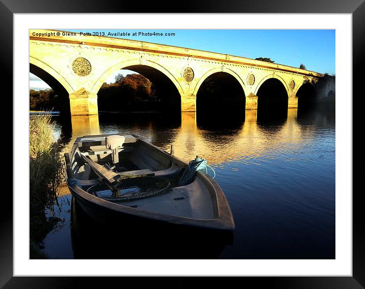 Coldstream river tweed Framed Mounted Print by Glenn Potts