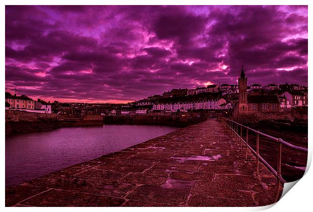 Harbour at dawn Print by Andrew Driver