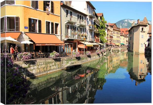 Annecy Old Town Canvas Print by Sarah Pymer