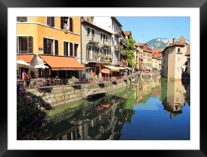 Annecy Old Town Framed Mounted Print by Sarah Pymer