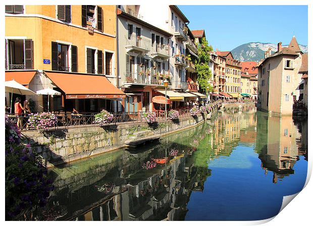 Annecy Old Town Print by Sarah Pymer