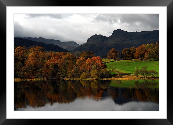 The Langdale Pikes Framed Mounted Print by JEAN FITZHUGH