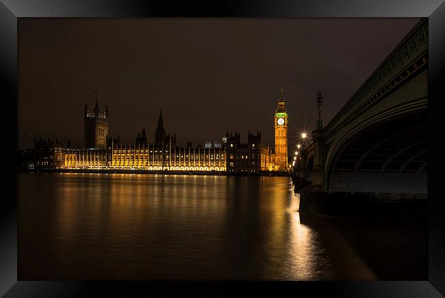Westminster Reflections Framed Print by Jed Pearson