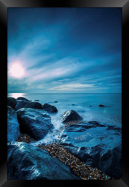 Beach Rocks Rock Framed Print by Kevin Browne