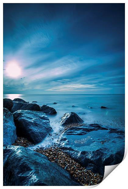 Beach Rocks Rock Print by Kevin Browne