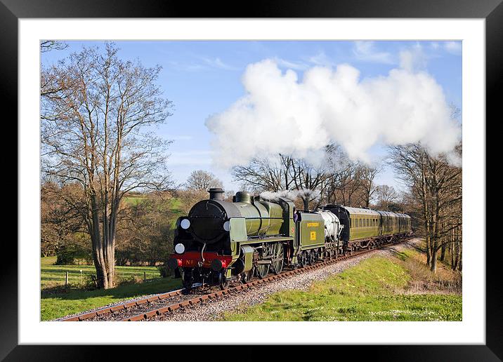 Southern local steam train in Sussex. Framed Mounted Print by Ian Duffield