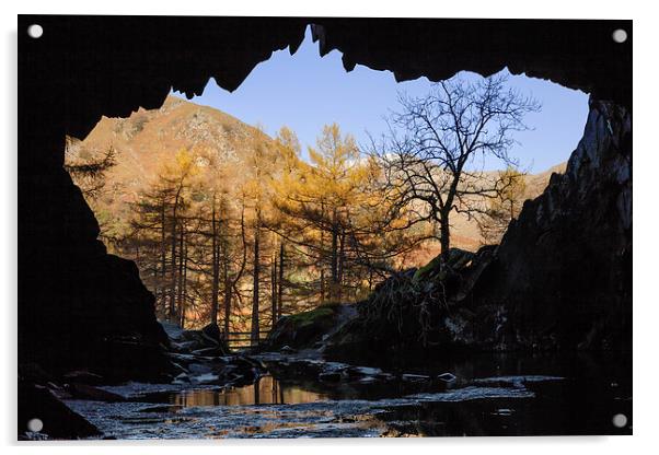 View from Rydal Cave Acrylic by Ian Duffield