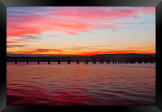 Dawn Reflections on the Tay Framed Print by Derek Whitton