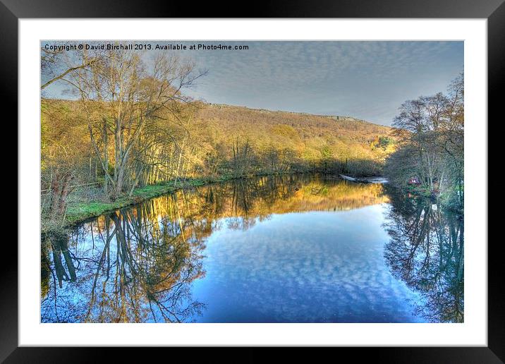 River Derwent Reflections, Derbyshire Framed Mounted Print by David Birchall