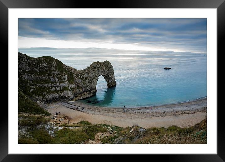 Afternoon cloud breaking up at Durdle Door Framed Mounted Print by Ian Middleton