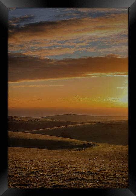 South Downs Sunset Framed Print by Phil Clements