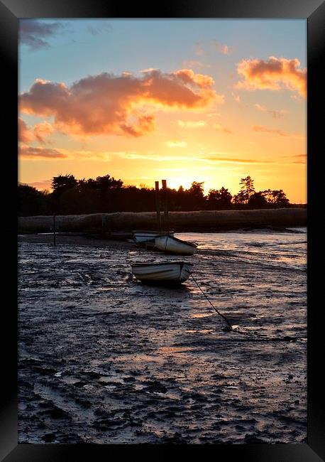 Low tide at Brancaster Staithe Framed Print by Gary Pearson