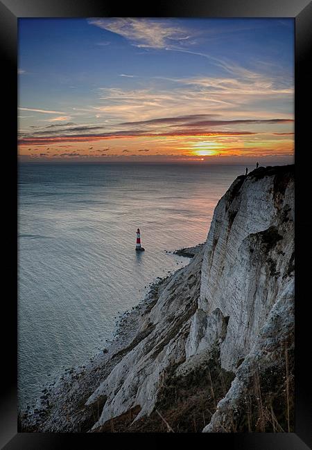 Beachy Head At Sunset Framed Print by Phil Clements