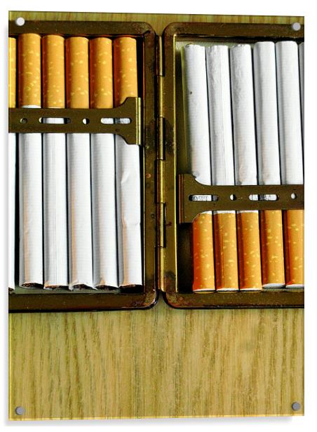 Cigarette Case Acrylic by Steve Outram