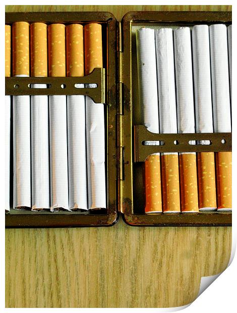 Cigarette Case Print by Steve Outram