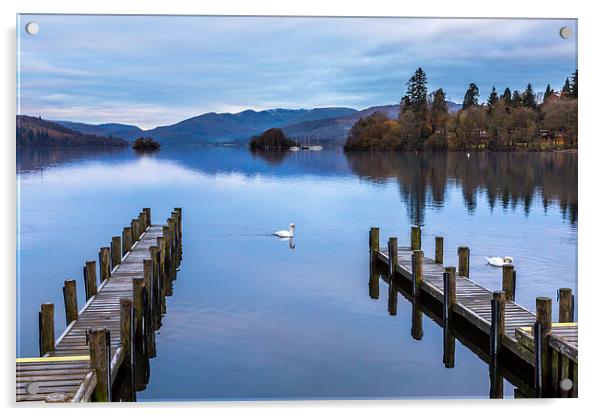 Windermere in Autumn Acrylic by Andy McGarry