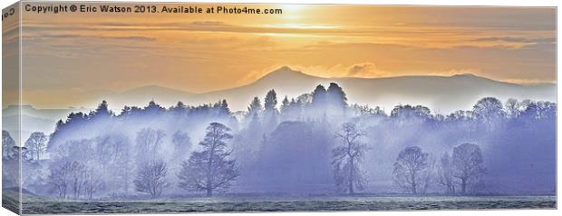 Bennachie In the Mist Canvas Print by Eric Watson