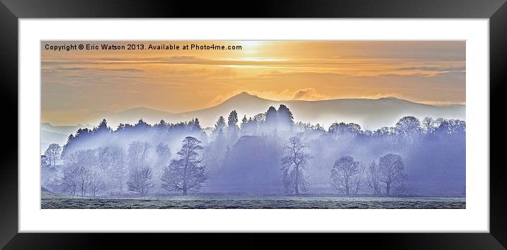 Bennachie In the Mist Framed Mounted Print by Eric Watson