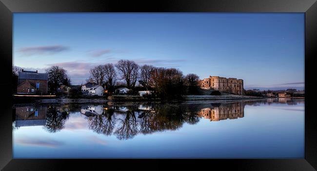 Carew Castle at Dawn Framed Print by Simon West