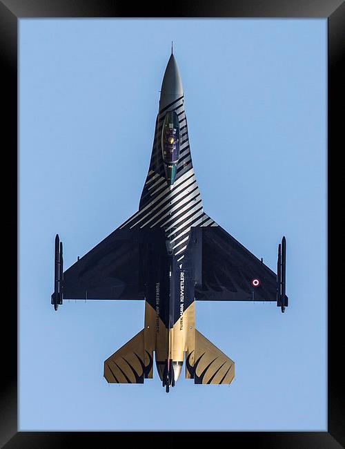 Solo Turk F-16 topside Framed Print by Keith Campbell