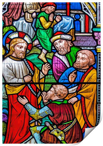 Stained Glass Panel Print by Trevor Kersley RIP