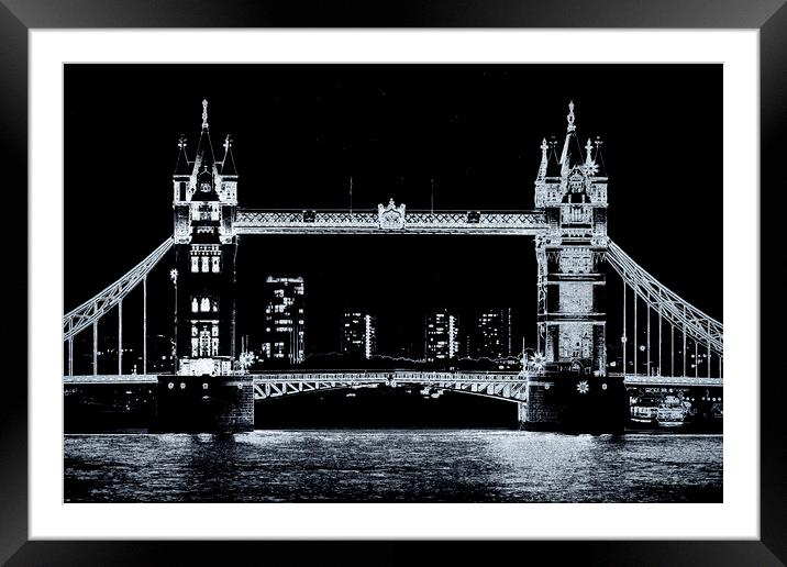 Tower Bridge art Framed Mounted Print by David Pyatt