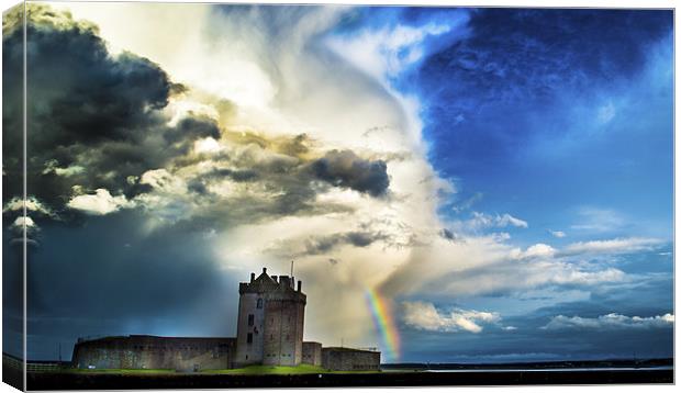 Stormy Castle Canvas Print by Chris Murphy