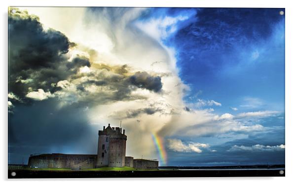 Stormy Castle Acrylic by Chris Murphy