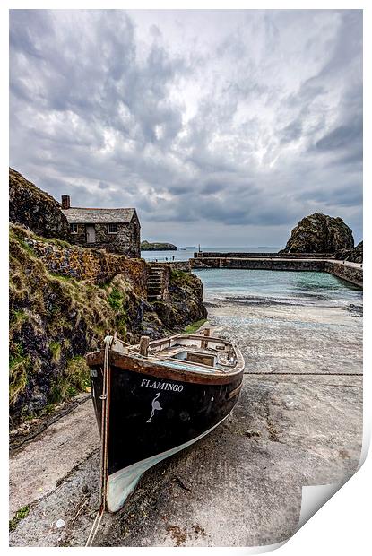 Mullion Cove and Harbour Print by Mike Gorton