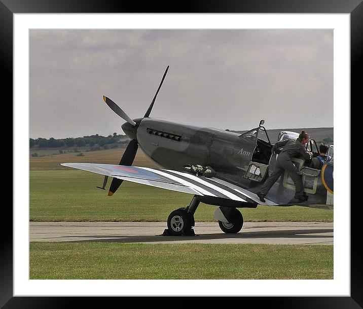 Grace Spitfire ML407 Framed Mounted Print by Darren Burroughs