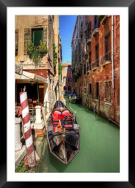The absent Gondolier Framed Mounted Print by Tom Gomez