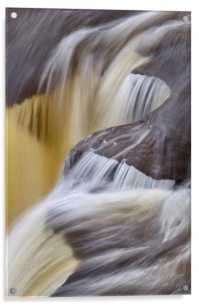 Michigan Waterfall Detail Acrylic by David Roossien