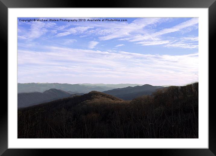 Mountain Overlook Framed Mounted Print by Michael Waters Photography