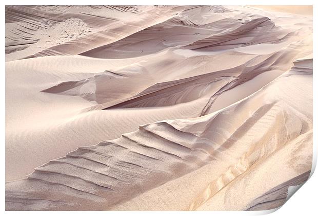 Serrated Lake Michigan Sand Print by David Roossien