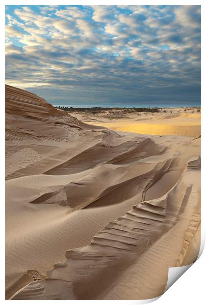 Sand Dune And Clouds, Lake Michigan Print by David Roossien