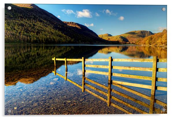 Fence at Buttermere Acrylic by Jamie Green