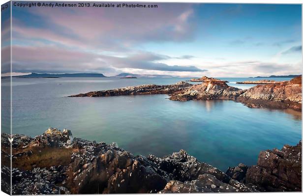 Scotlands Rugged Coast at Sunrise Canvas Print by Andy Anderson