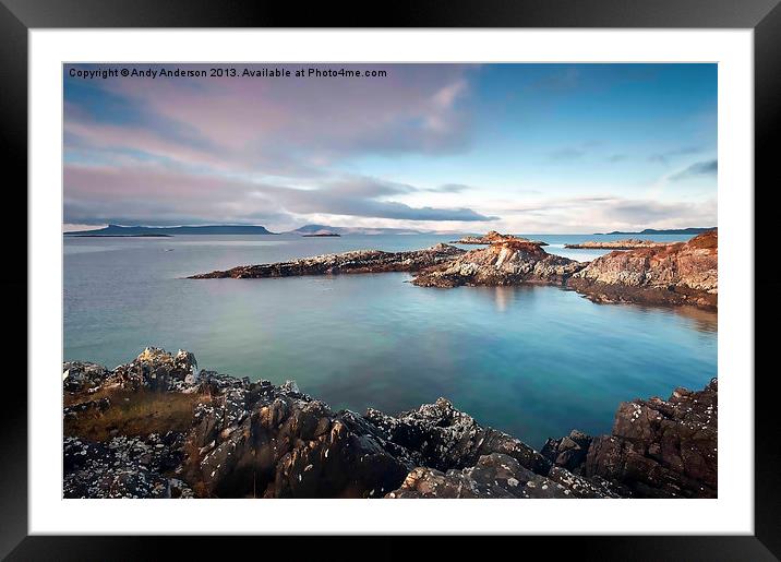 Scotlands Rugged Coast at Sunrise Framed Mounted Print by Andy Anderson