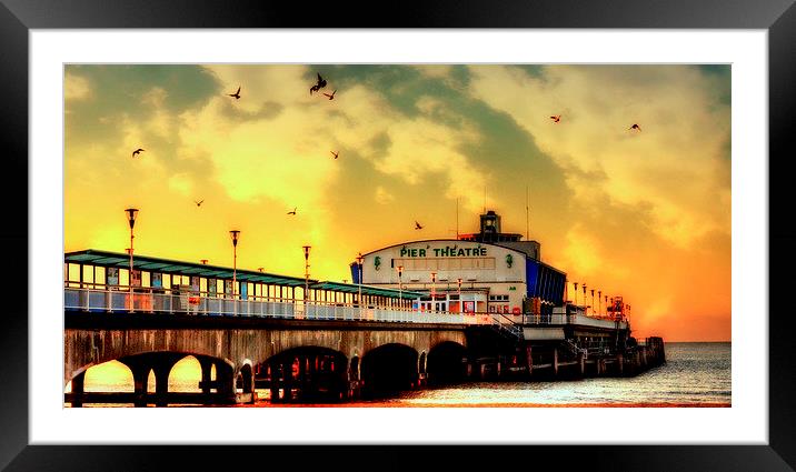 Dusk At Bournemouth Framed Mounted Print by Louise Godwin