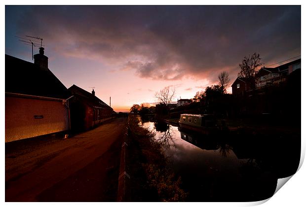 Sampford Wharf at dusk Print by Rob Hawkins