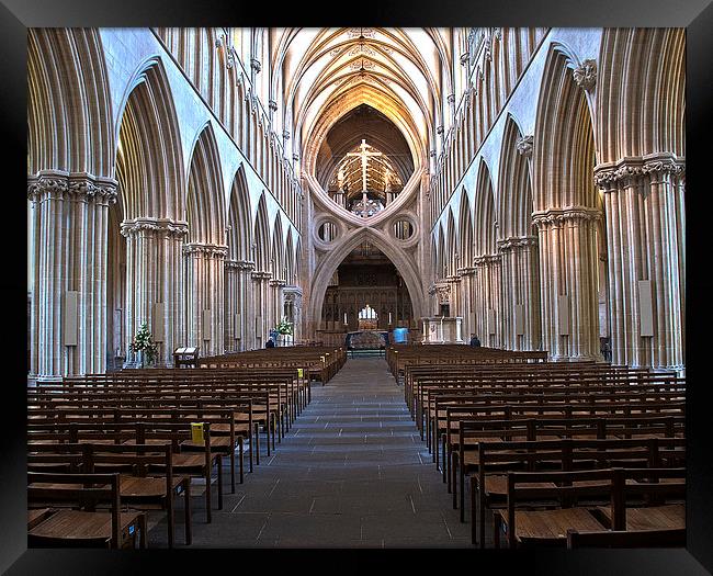 Wells Cathedral the Nave Framed Print by Ian Lewis