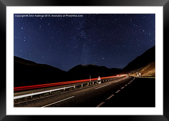 Milky Way over Argyll Framed Mounted Print by John Hastings